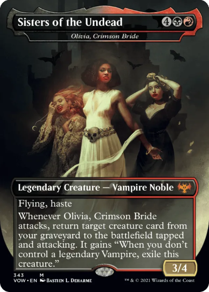 Sammelkarten MTG  Sisters of the Undead (Olivia, Crimson Bride) VOW #343 Foil