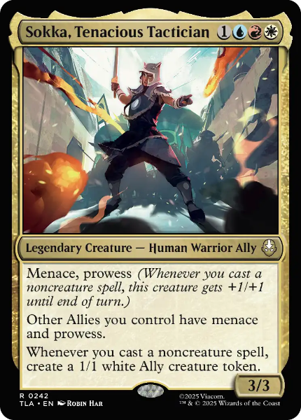 Sammelkarten MTG Sokka, Tenacious Tactician TLA #242 Foil