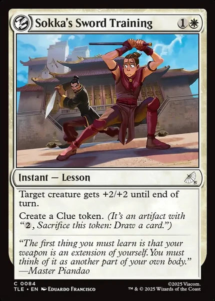 Sammelkarten MTG Sokka's Sword Training TLE #84 (ENG)