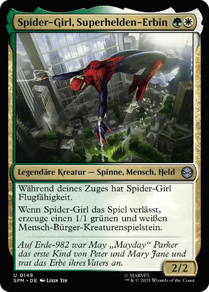 Sammelkarten MTG Spider-Girl, Superhelden-Erbin SPM #149