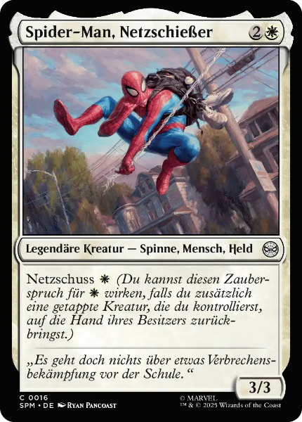 Sammelkarten MTG Spider-Man, Netzschießer SPM #16 Foil