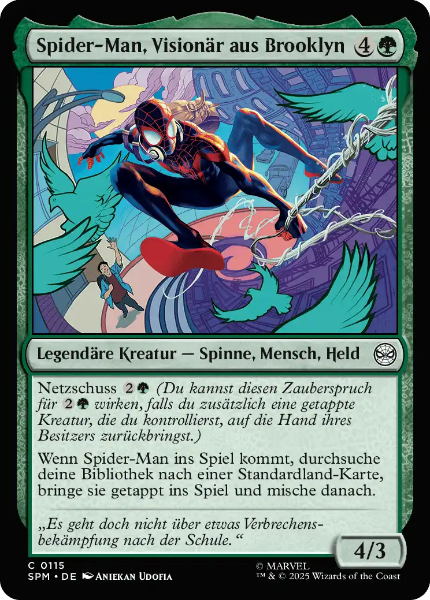 Sammelkarten MTG Spider-Man, Visionär aus Brooklyn SPM #115 