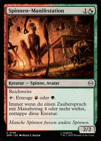 Sammelkarten MTG Spinnen-Manifestation SPM #148 (DEU)