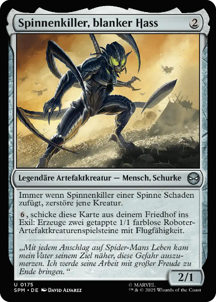 Sammelkarten MTG Spinnenkiller, blanker Hass SPM #175