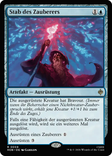 Sammelkarten MTG Stab des Zauberers HOB #59 (DEU)