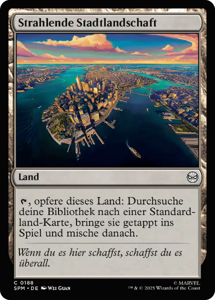 Sammelkarten MTG Strahlende Stadtlandschaft SPM #188
