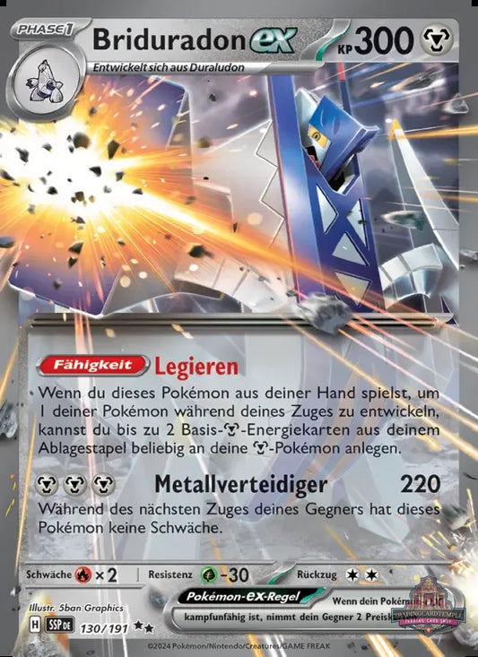 Sammelkarten Pokemon Briduradon ex 130/191