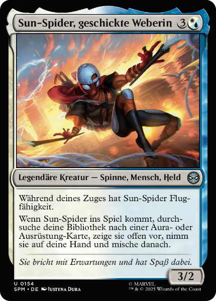 Sammelkarten MTG Sun-Spider, geschickte Weberin SPM #154 Foil