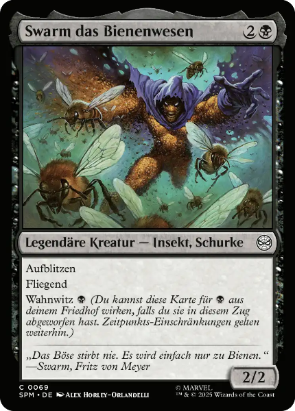 Sammelkarten MTG Swarm das Bienenwesen SPM #69 Foil