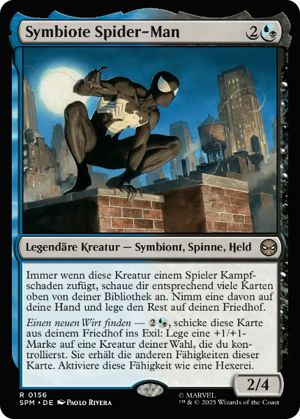 Sammelkarten MTG Symbiote Spider-Man SPM #156