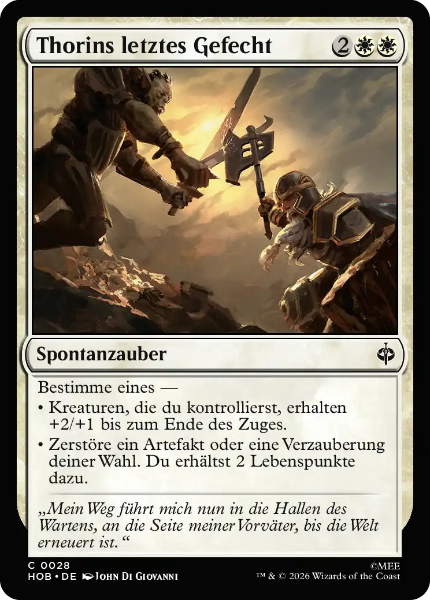 Sammelkarten MTG Thorins letztes Gefecht HOB #28 Foil (DEU)
