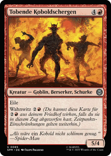 Sammelkarten MTG Tobende Koboldschergen SPM #85