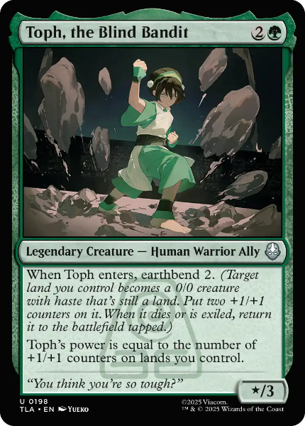 Sammelkarten MTG Toph, the Blind Bandit TLA #198 Foil