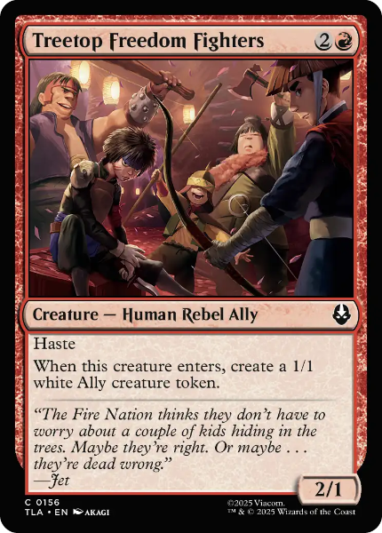 Sammelkarten MTG Treetop Freedom Fighters TLE #156 Foil