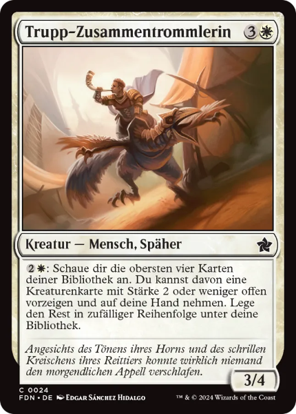 Sammelkarten MTG Trupp-Zusammentrommlerin FDN #24 (DEU)