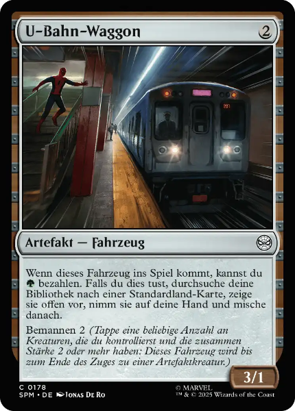 Sammelkarten MTG U-Bahn-Waggon SPM #178