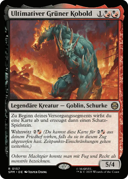 Sammelkarten MTG Ultimativer Grüner Kobold SPM #157