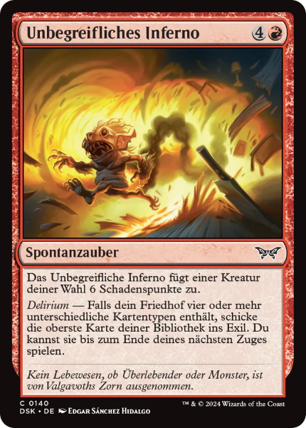 Sammelkarten MTG Unbegreifliches Inferno DSK #140