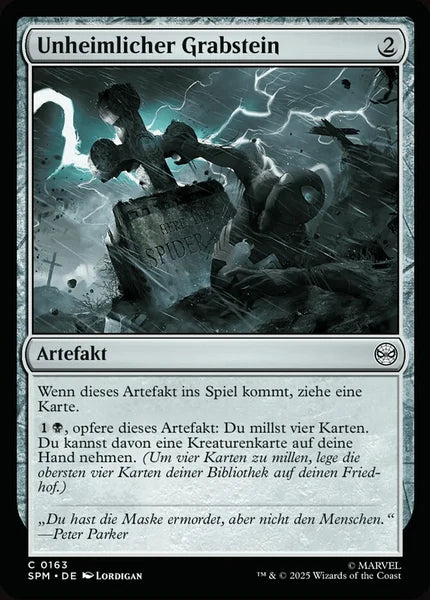 Sammelkarten MTG Unheimlicher Grabstein SPM #163 (DEU)