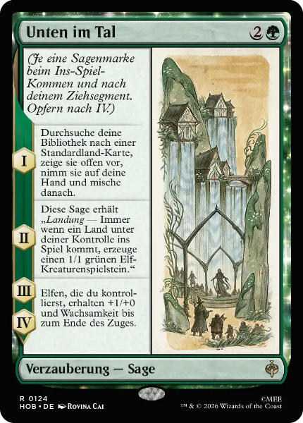 Sammelkarten MTG Unten im Tal HOB #124 Foil (DEU)
