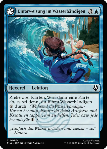 Sammelkarten MTG Unterweisung im Wasserbändigen TLA #80