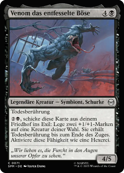 Sammelkarten MTG Venom das entfesselte Böse SPM #71 Foil