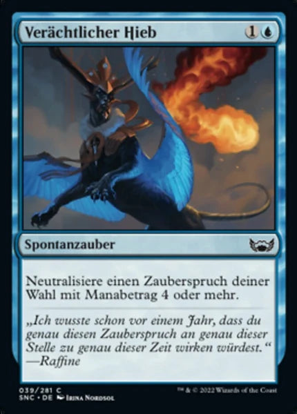 Sammelkarten MTG Verächtlicher Hieb SNC #39 (DEU)