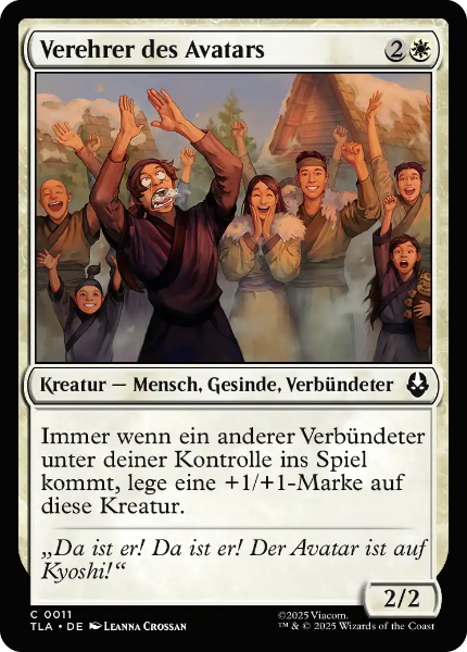 Sammelkarten MTG Verehrer des Avatars TLA 11