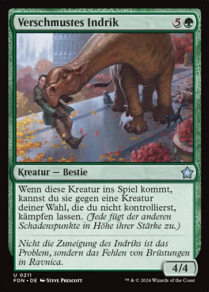 Sammelkarten MTG Verschmustes Indrik FDN #211 (DEU)