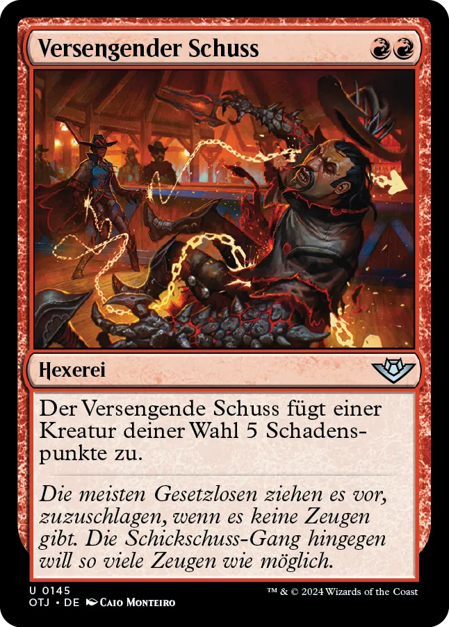 Sammelkarten Outlaws of Thunder Versengender Schuss #45