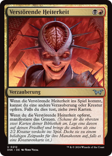 Sammelkarten MTG Verstörende Heiterkeit DSK #212