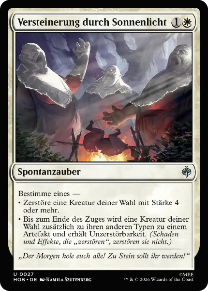 Sammelkarten MTG Versteinerung durch Sonnenlicht HOB #27 Foil (DEU)