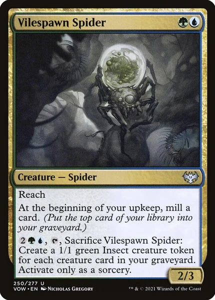 Sammelkarten MTG Vilespawn Spider VOW #250 (ENG)