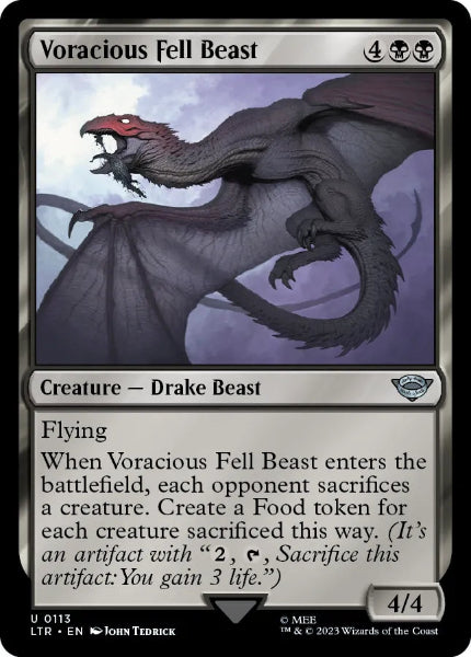 Sammelkarten MTG Voracious Fell Beast LTR #113 Foil