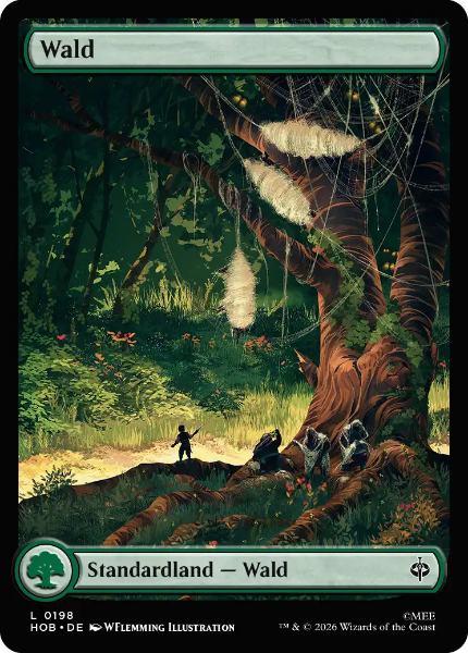 Sammelkarten MTG Wald HOB #198 Foil (DEU)