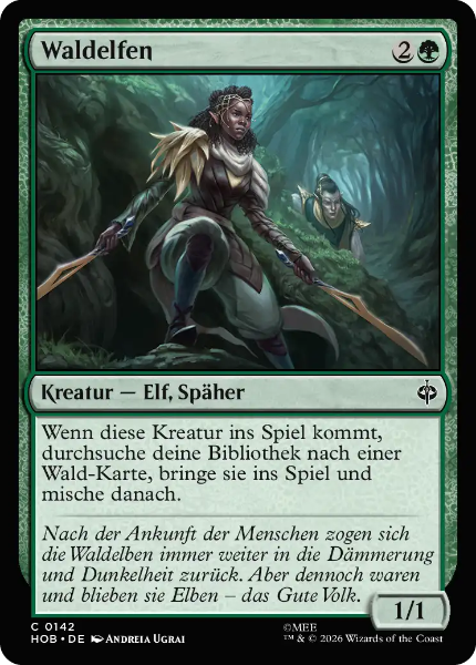 Sammelkarten MTG Waldelfen HOB #142 Foil (DEU)