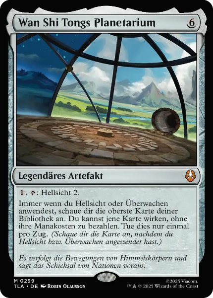 Sammelkarten MTG Wan Shi Tong Planetarium TLA 259