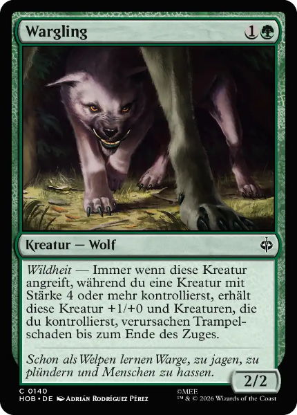 Sammelkarten MTG Wargling HOB #140 Foil (DEU)