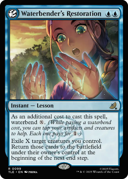 Sammelkarten MTG Waterbender's Restoration TLE #183 Foil