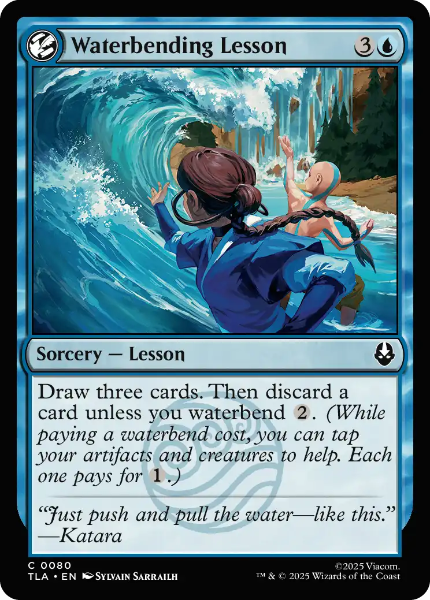 Sammelkarten MTG Waterbending Lesson TLA #80 FOIL (ENG)