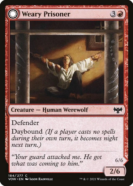 Sammelkarten MTG Weary Prisoner // Wrathful Jailbreaker VOW #184 (ENG)