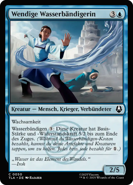 Sammelkarten MTG Wendige Wasserbändigerin TLA 50