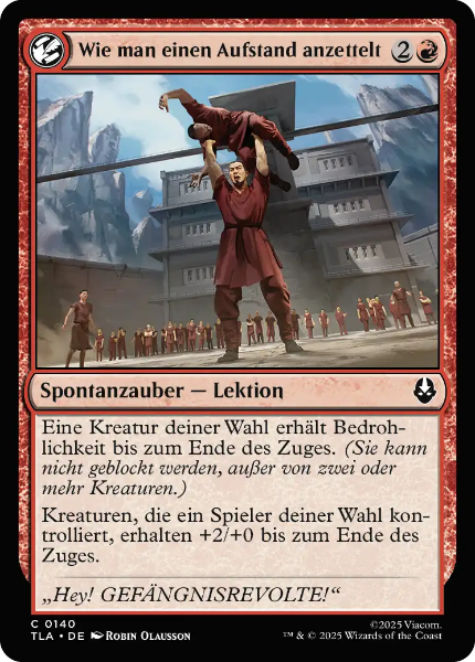 Sammelkarten MTG Wie man einen Aufstand anzettelt TLA 140