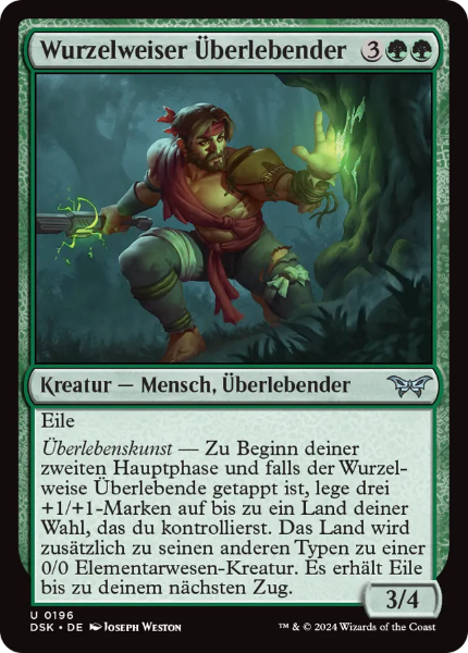 Sammelkarten MTG Wurzelweiser Überlebender DSK #196