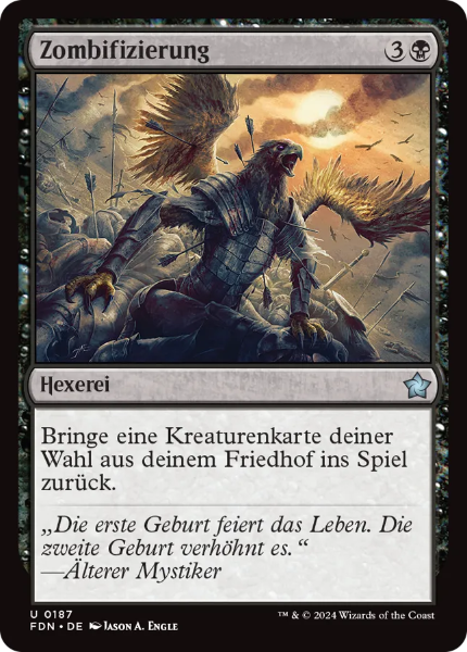 Sammelkarten MTG Zombifizierung FDN #187