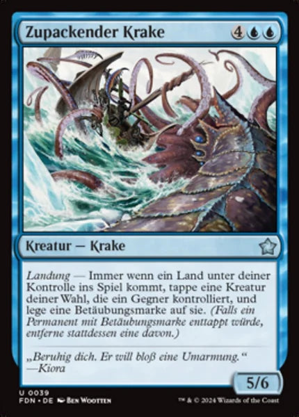 Sammelkarten MTG Zupackender Krake FDN #39 (DEU)