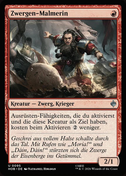 Sammelkarten MTG Zwergen-Malmerin HOB #95 (DEU)
