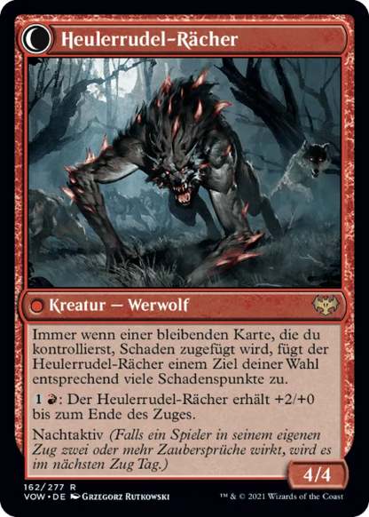 Sammelkarten MTG Übellauniger Einzelgänger / Heulerrudel-Rächer VOW 162