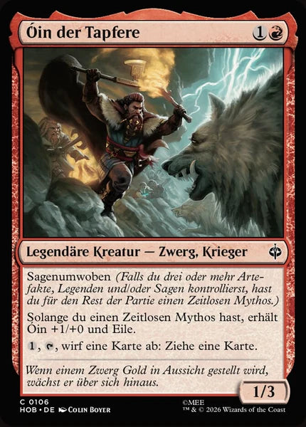 Sammelkarten MTG Óin der Tapfere HOB #106 (DEU)